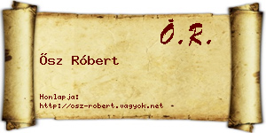 Ősz Róbert névjegykártya